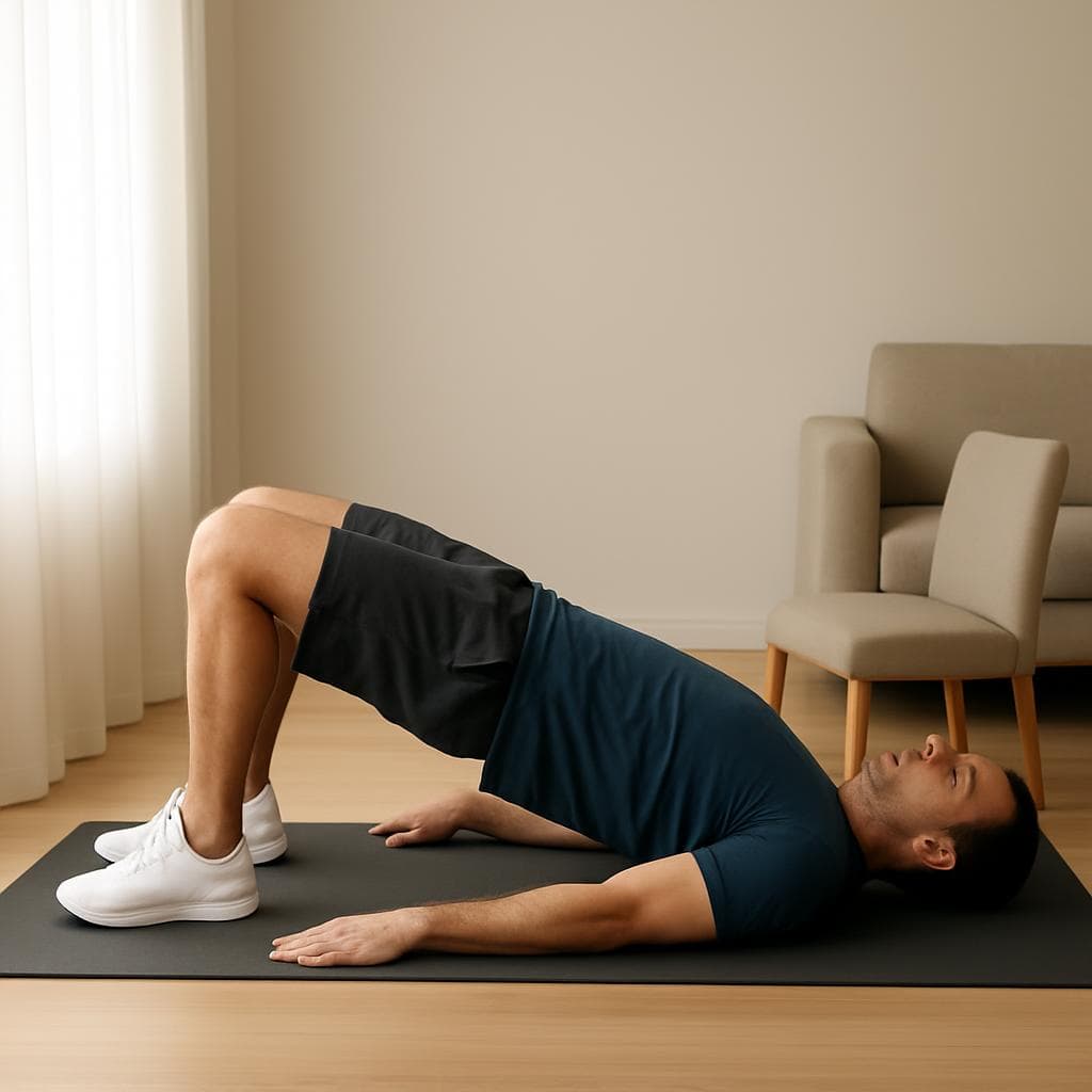 Core and back at home, no heavy load: Step 4