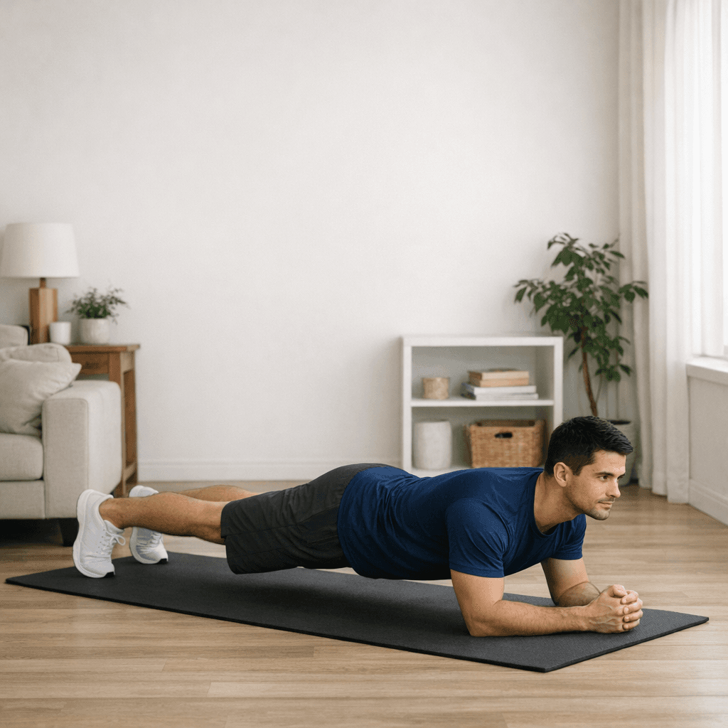 Forearm plank for beginners: Step 1