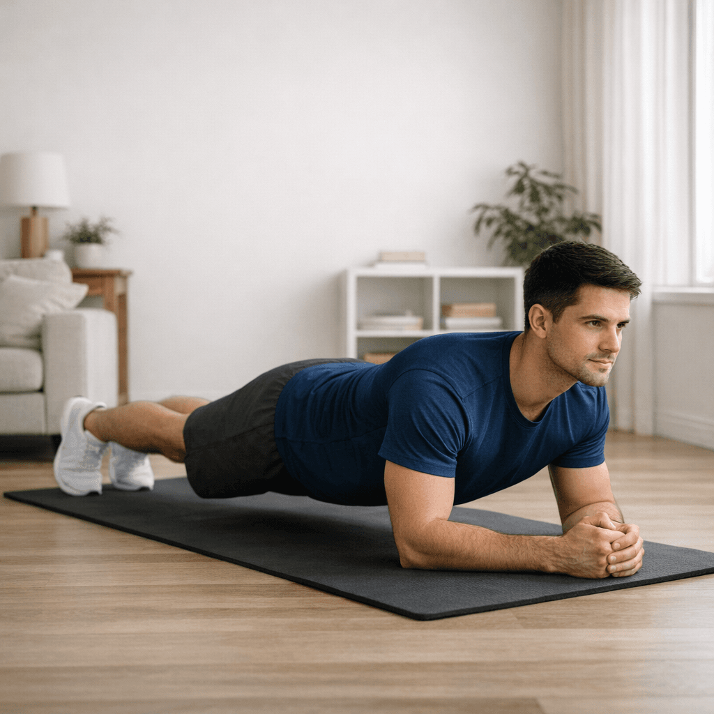 Forearm plank for beginners: Step 3