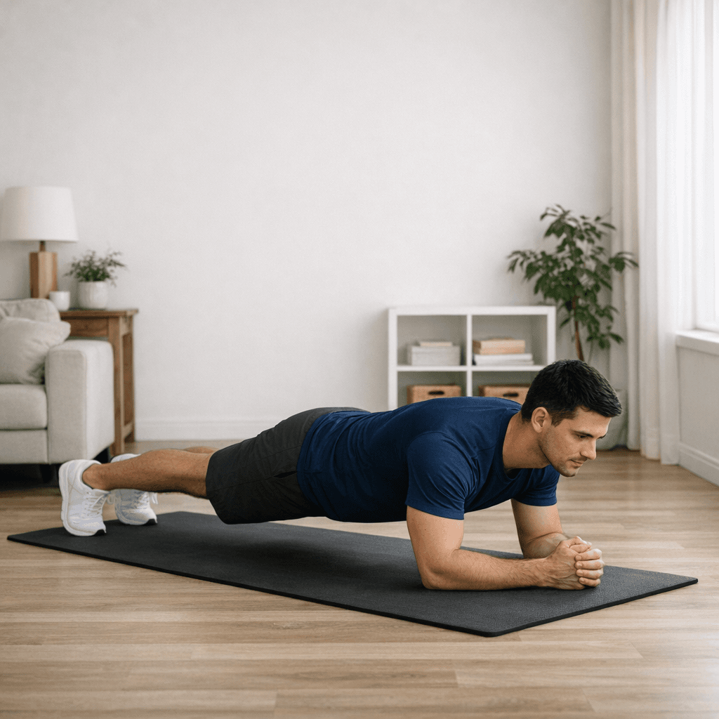 Forearm plank for beginners: Step 4